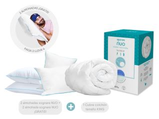 CUBRE COLCHON SOGNARE KING NUO 1  UNIDAD  + ALMOHADA SOGNARE NUO 4  UNIDAD KIT