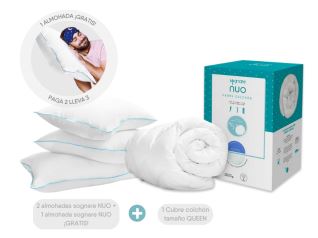 CUBRE COLCHON SOGNARE QUEEN NUO 1  UNIDAD  + ALMOHADA SOGNARE NUO 3  UNIDAD KIT