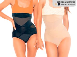 CROSS COMPRESSION SHAPER BEIGE XXL 1  UNIDAD  + CROSS COMPRESSION SHAPER NEGRO XXL 1  UNIDAD KIT